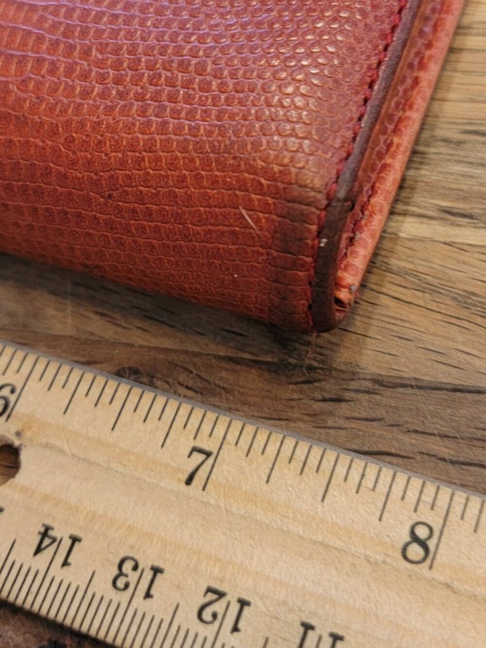 Vintage Kate Spade Burnt Orange Snake Embossed Long Leather Tri Fold Wallet - Picture 14 of 15